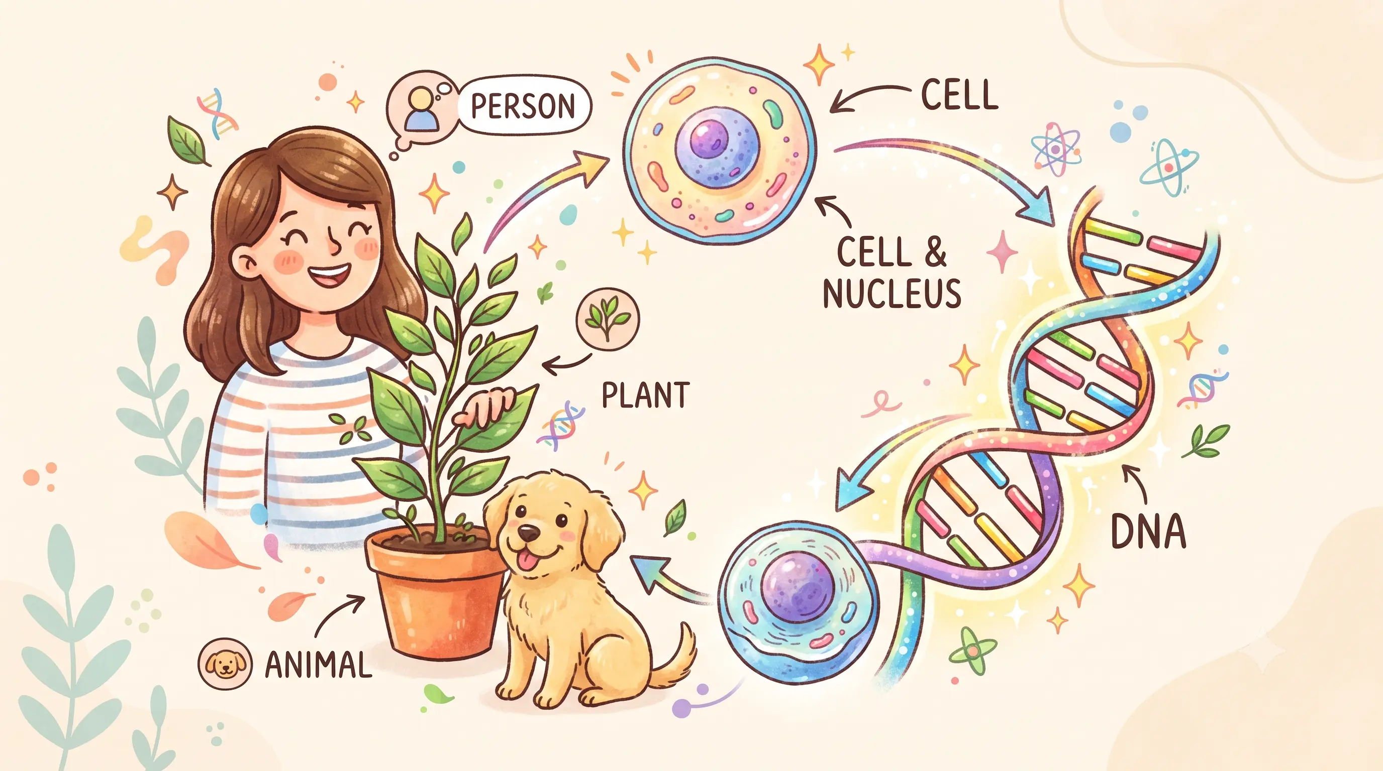An illustration of biological life